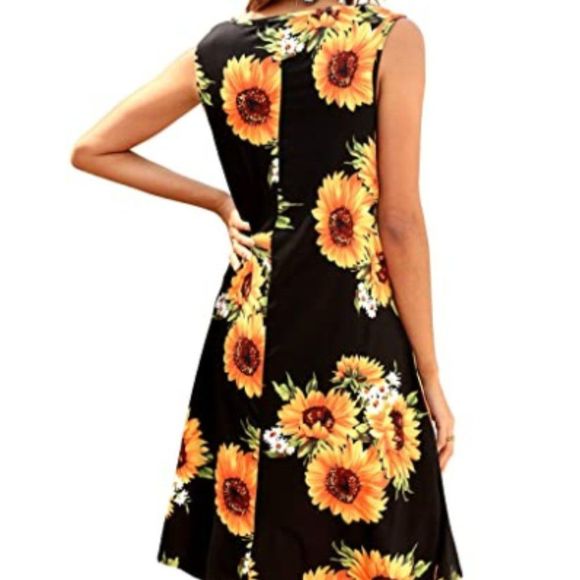 Women Casual T-Shirt Floral Summer Dress - Picture 3 of 7